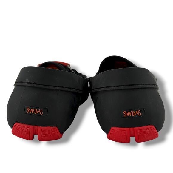 Swims The Sporty Bit Black Loafer Slip On Shoes Men's Size 15 Red - Picture 4 of 6